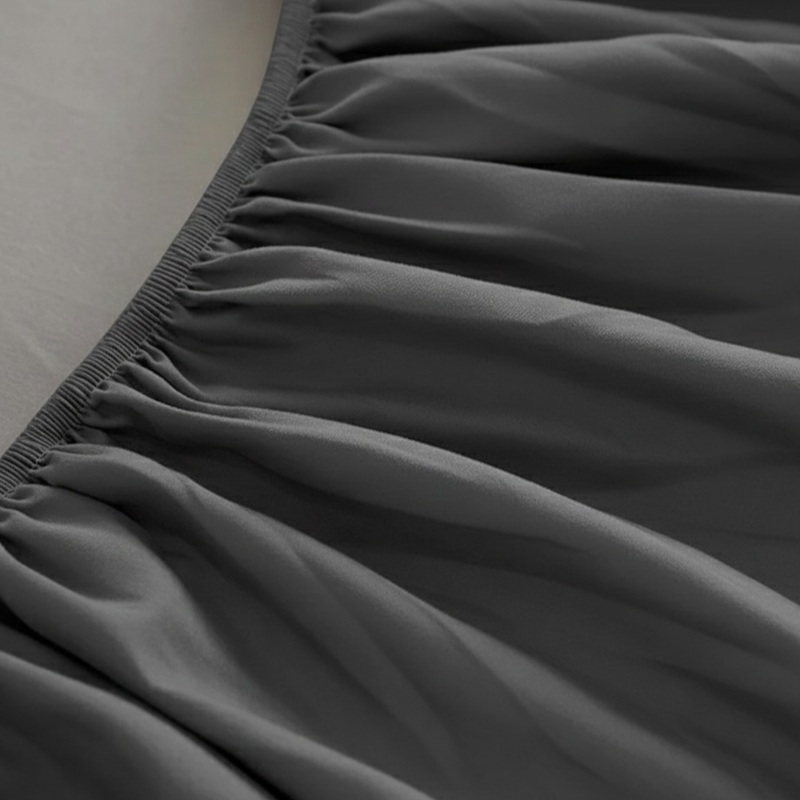 Простыня на резинке - 90x200x25 cм - Серая - 11238