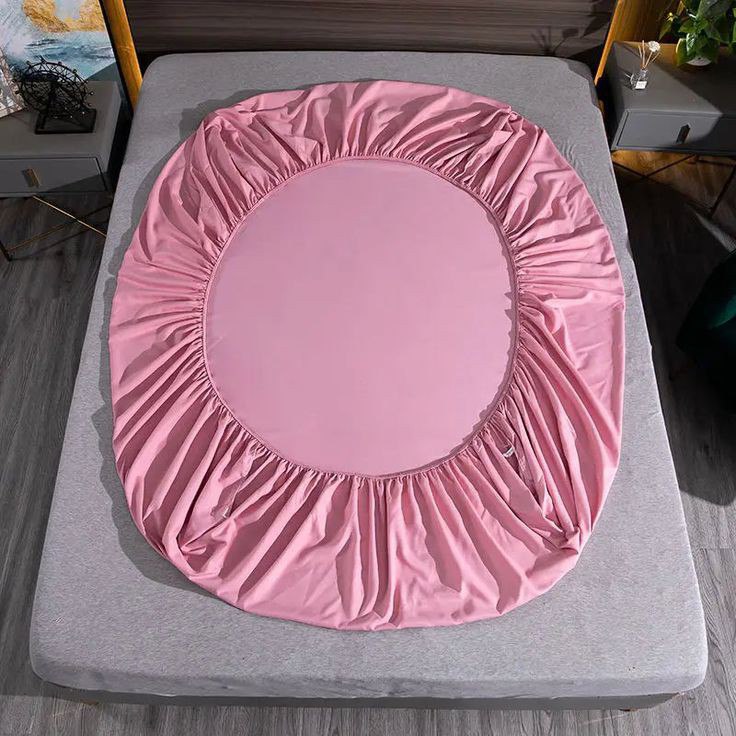 Простыня на резинке - 180x200x25 cм - Розовая - 11396