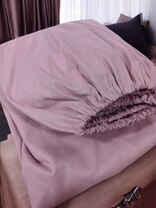 Простыня на резинке - 160x200x25 cм - Сиреневая - 11332