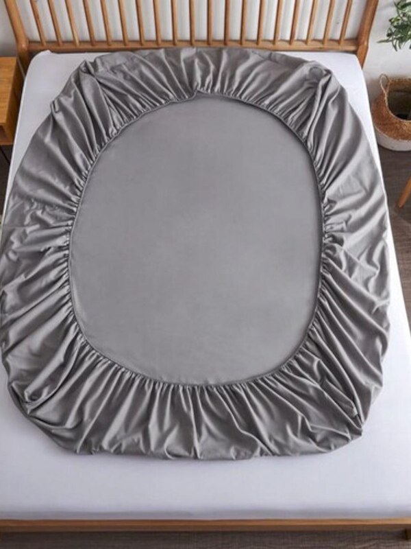 Простыня на резинке - Свой размер на заказ - Серого цвета