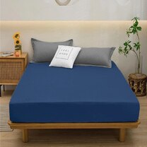 Простыня на резинке - 180x200x25 cм - Синий - 11635