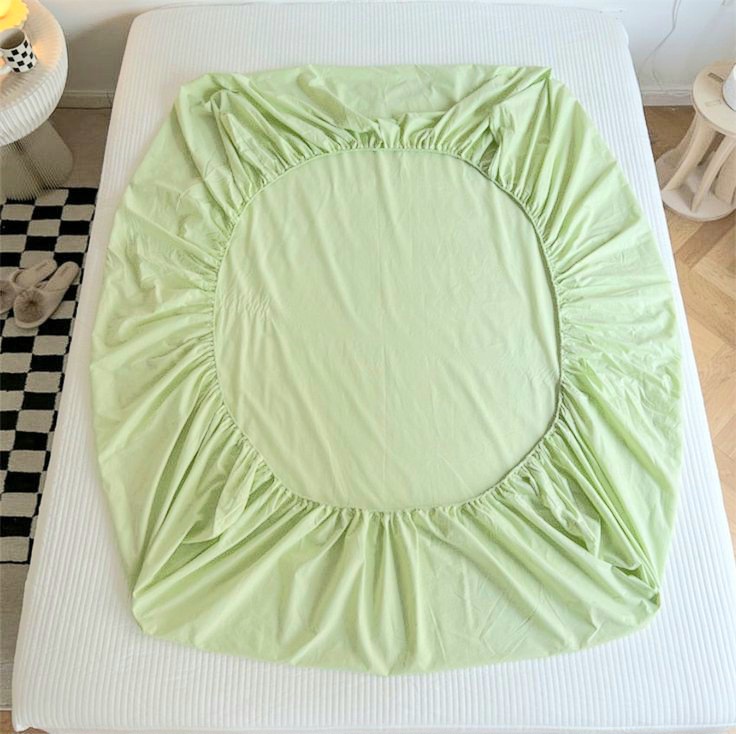 Простыня на резинке - 140x200x25 cм - Фисташковая - 11267