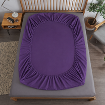 Простыня на резинке - 160x200x25 cм - Фиолетовая - 11269