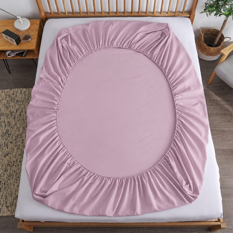 Простыня на резинке - 160x200x25 cм - Сиреневая - 11332
