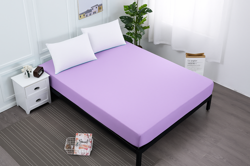 Простыня на резинке - 160x200x25 cм - Лиловая - 11476