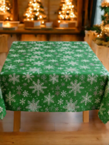 Скатерть - Новогодняя - Зелёная - Свой размер на заказ
