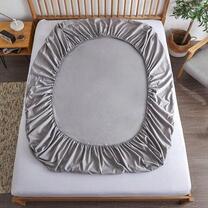 Простыня на резинке - Свой размер на заказ - Серого цвета