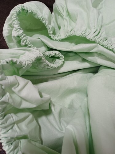 Простыня на резинке - 140x200x25 cм - Фисташковая - 11267