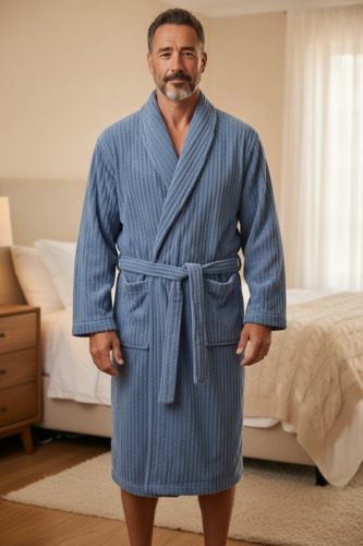 Хalat - Mikrofiber - Moviy - 11515