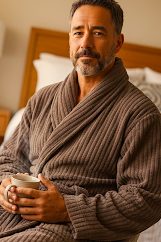 Хalat - Mikrofiber - Jigarrang - 11516