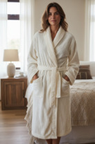 Халат - Микрофибра - Молочный - 11514