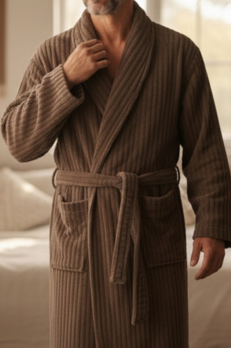 Хalat - Mikrofiber - Jigarrang - 11516