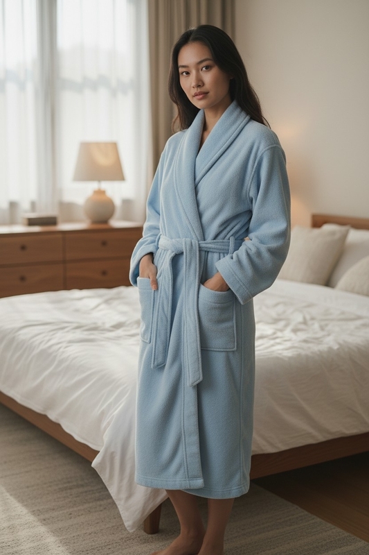 Хalat - Mikrofiber - Moviy - 11571