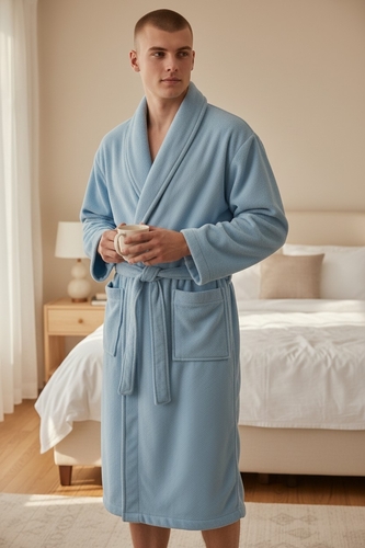 Хalat - Mikrofiber - Moviy - 11571