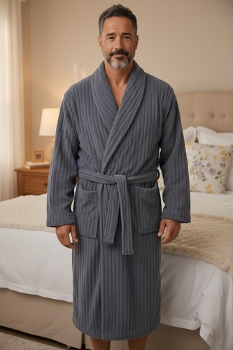 Хalat - Mikrofiber -  Kul rang - 11572