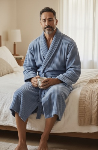 Хalat - Mikrofiber - Moviy - 11515