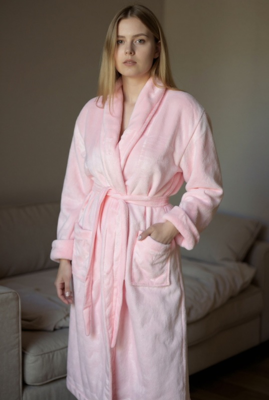 Хalat - Mikrofiber - Pushti - 11489